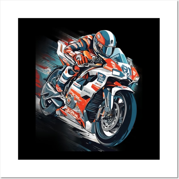 Motorcyclist Wall Art by animegirlnft